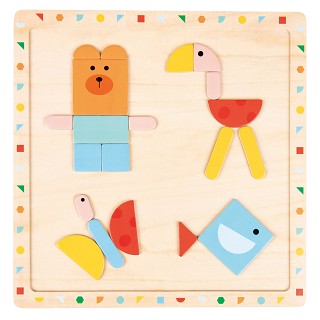 Lelin Toys - Magnetic shape puzzle board